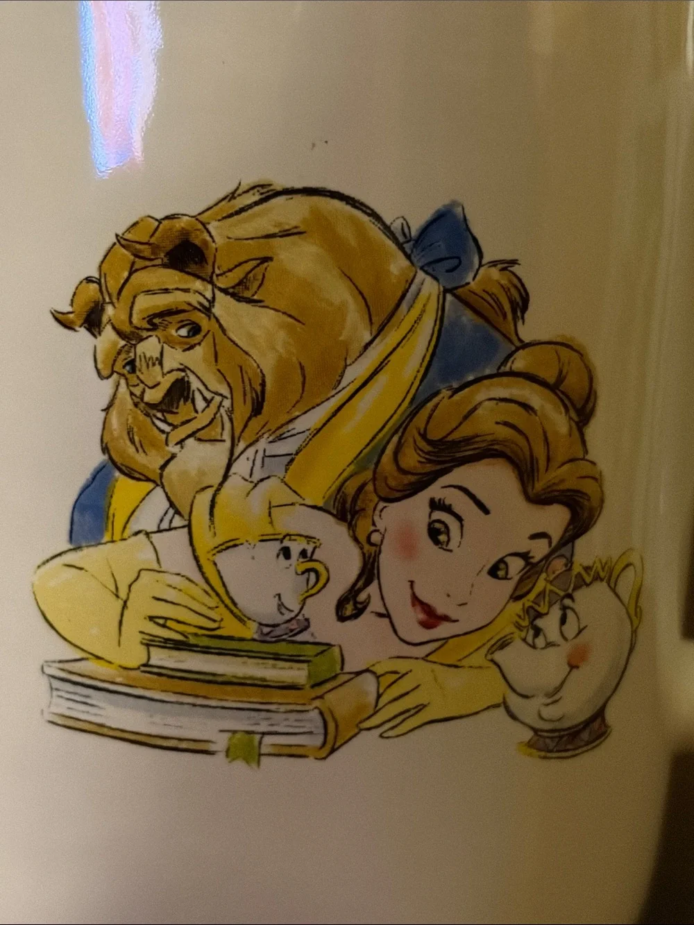 Rae Dunn Disney ‘Beauty and the Beast’ Large Mug with ‘Chip’ Lid